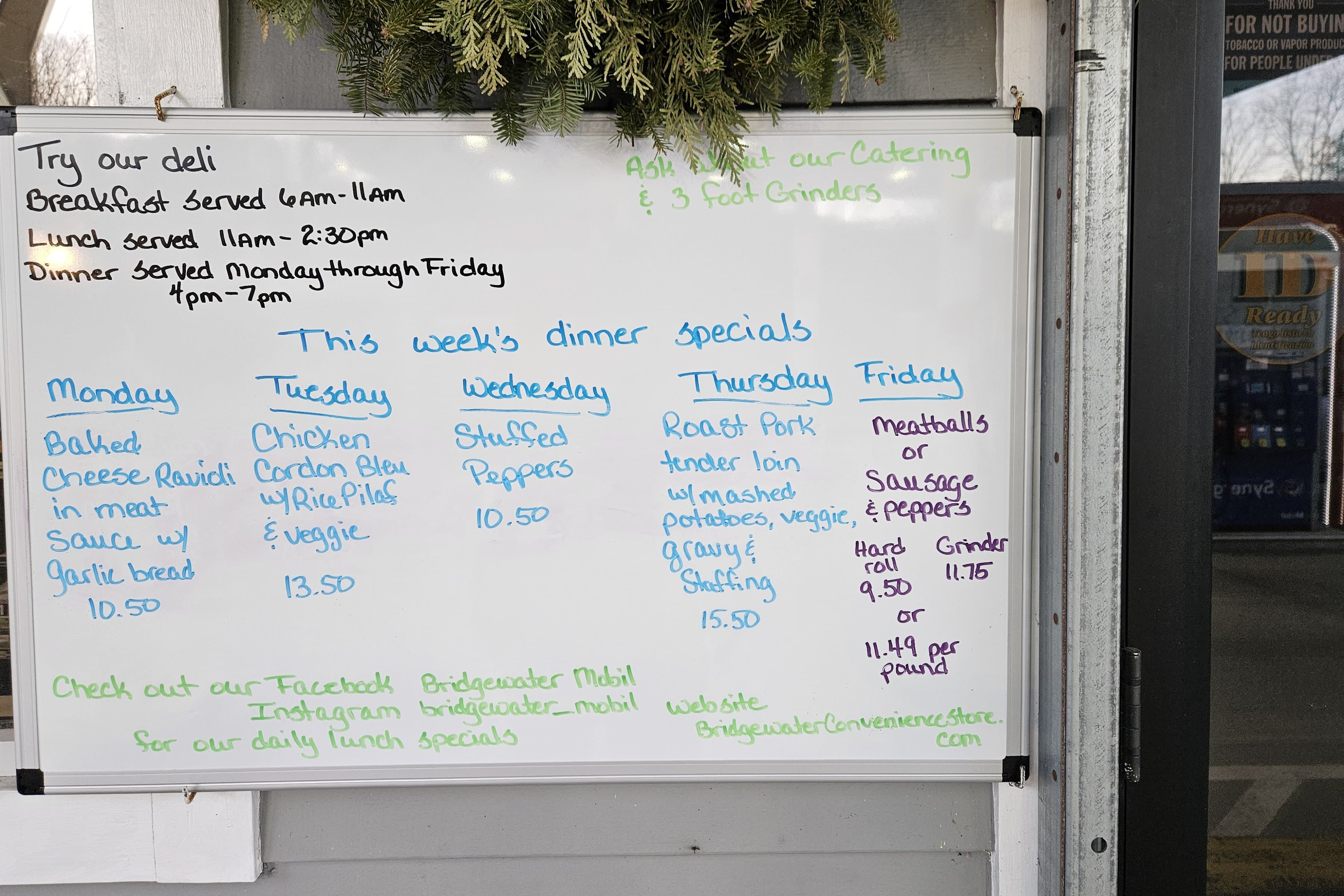 Weekly Dinner Menu - Week of January 12, 2026